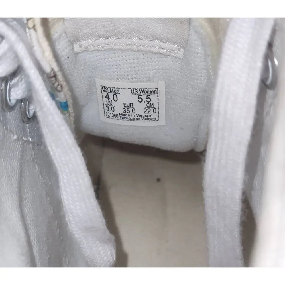 Vans Sk8-Hi Butterfly Checkerboard high-top sneakers white canvas blue yellow fl